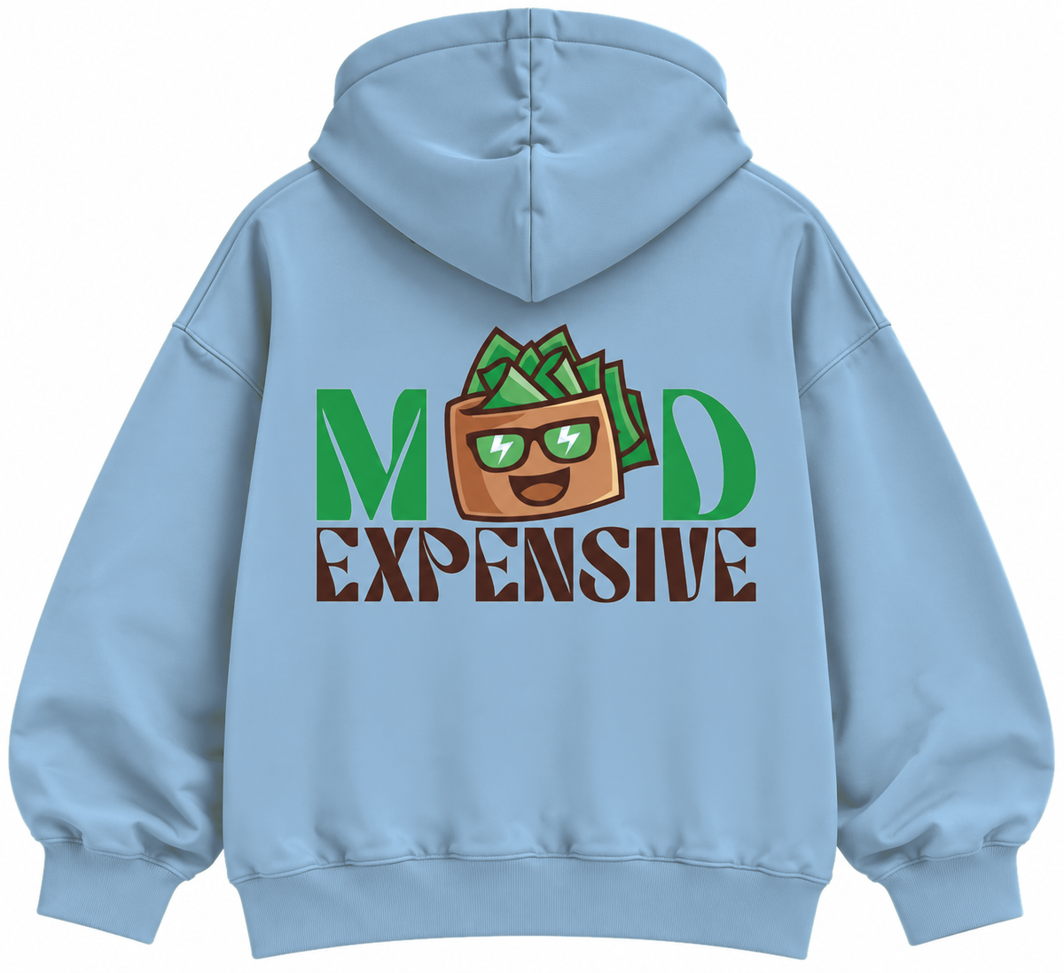 Rich Mood oversized light blue graphic hoodie by The OuterSelf