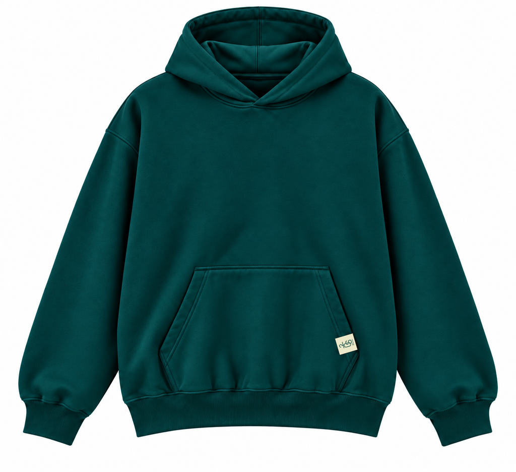 The Everyday Hoodie oversized teal hoodie by The OuterSelf