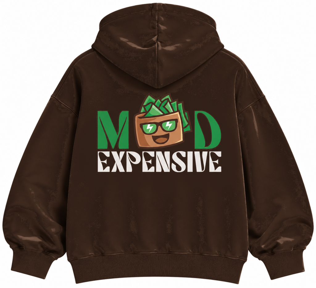 Rich Mood oversized brown graphic hoodie by The OuterSelf