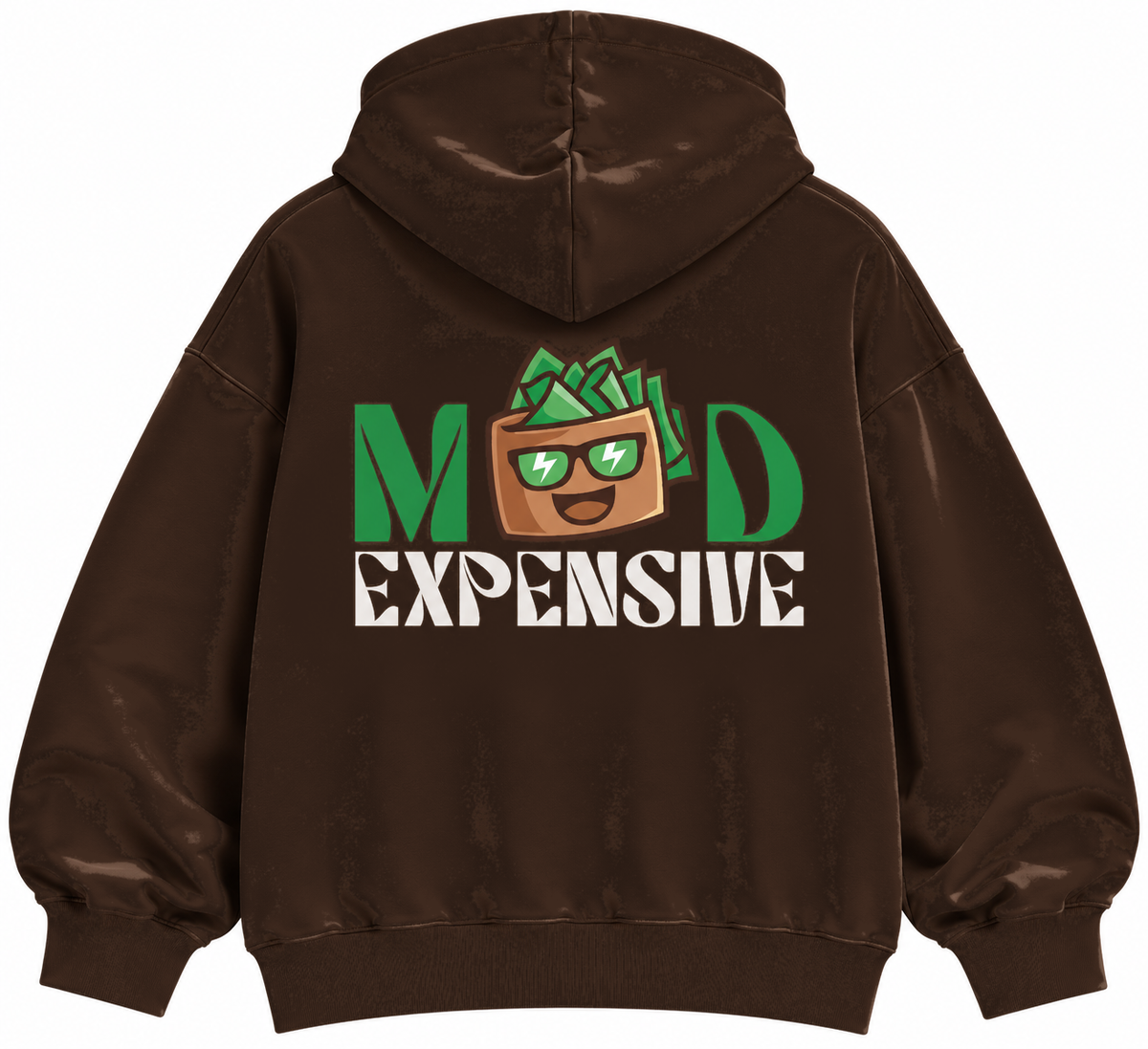 Rich Mood oversized brown graphic hoodie by The OuterSelf