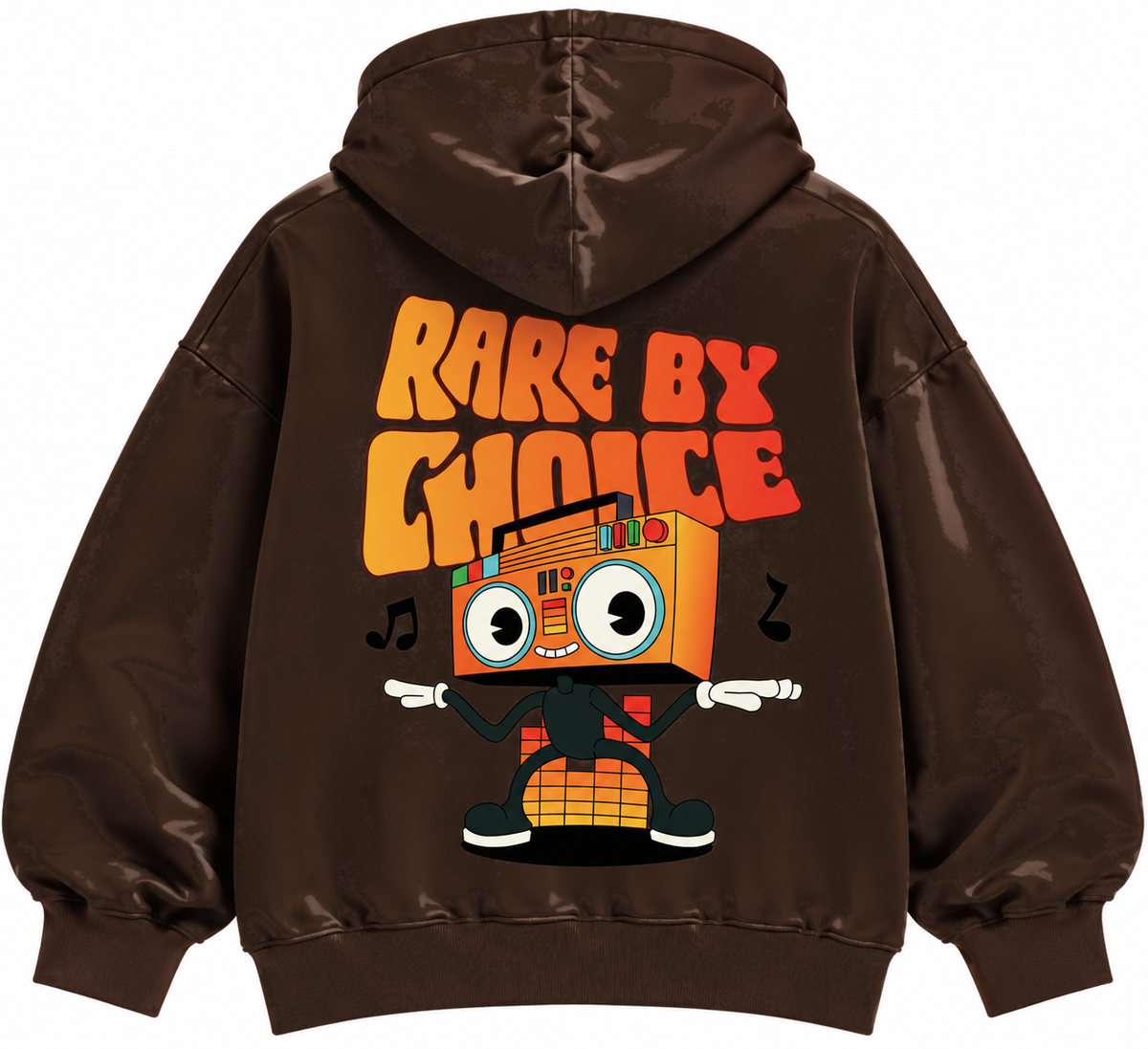 Rare By Choice oversized brown graphic hoodie by The OuterSelf
