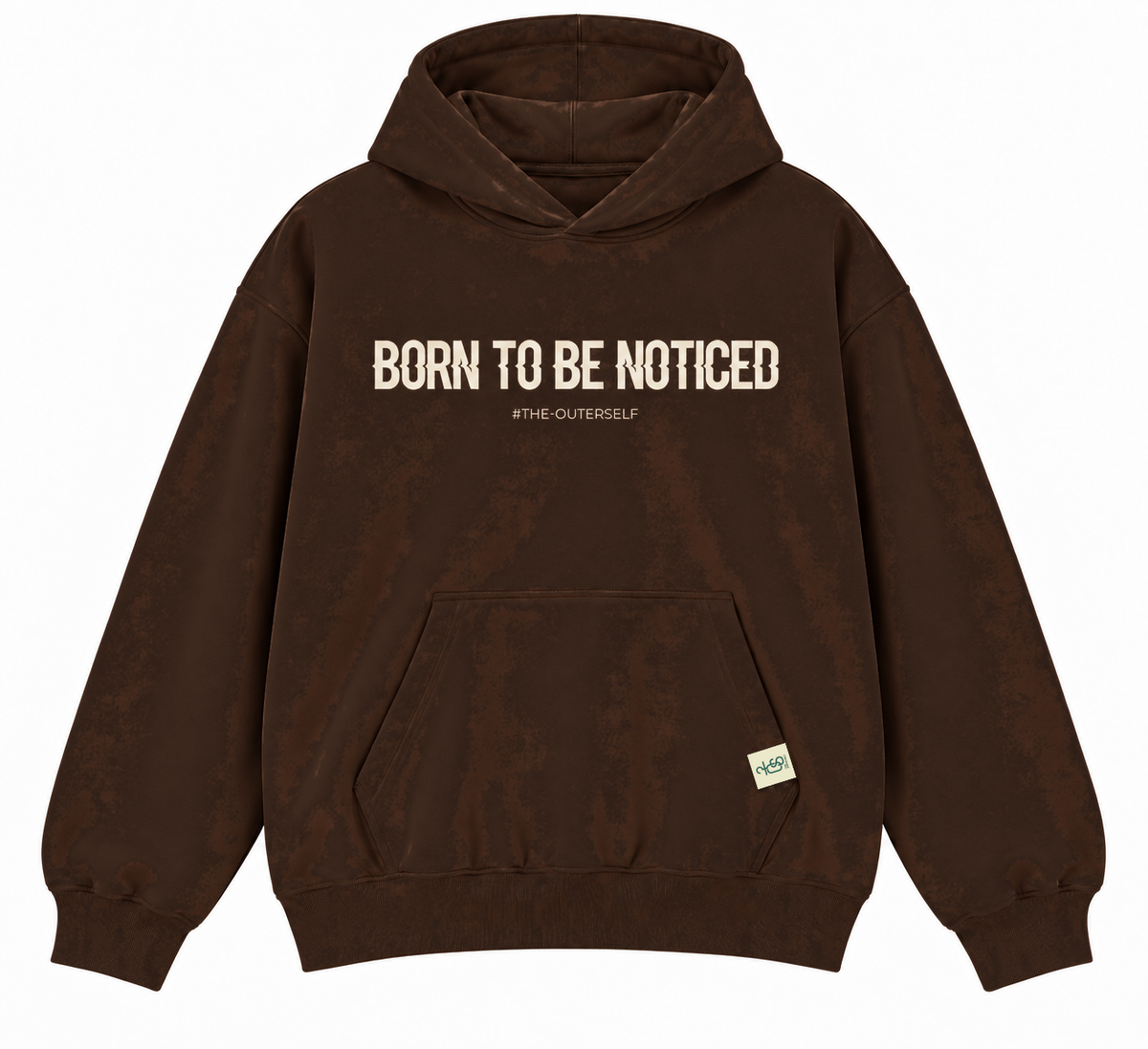 Born To Be Noticed oversized brown hoodie by The OuterSelf