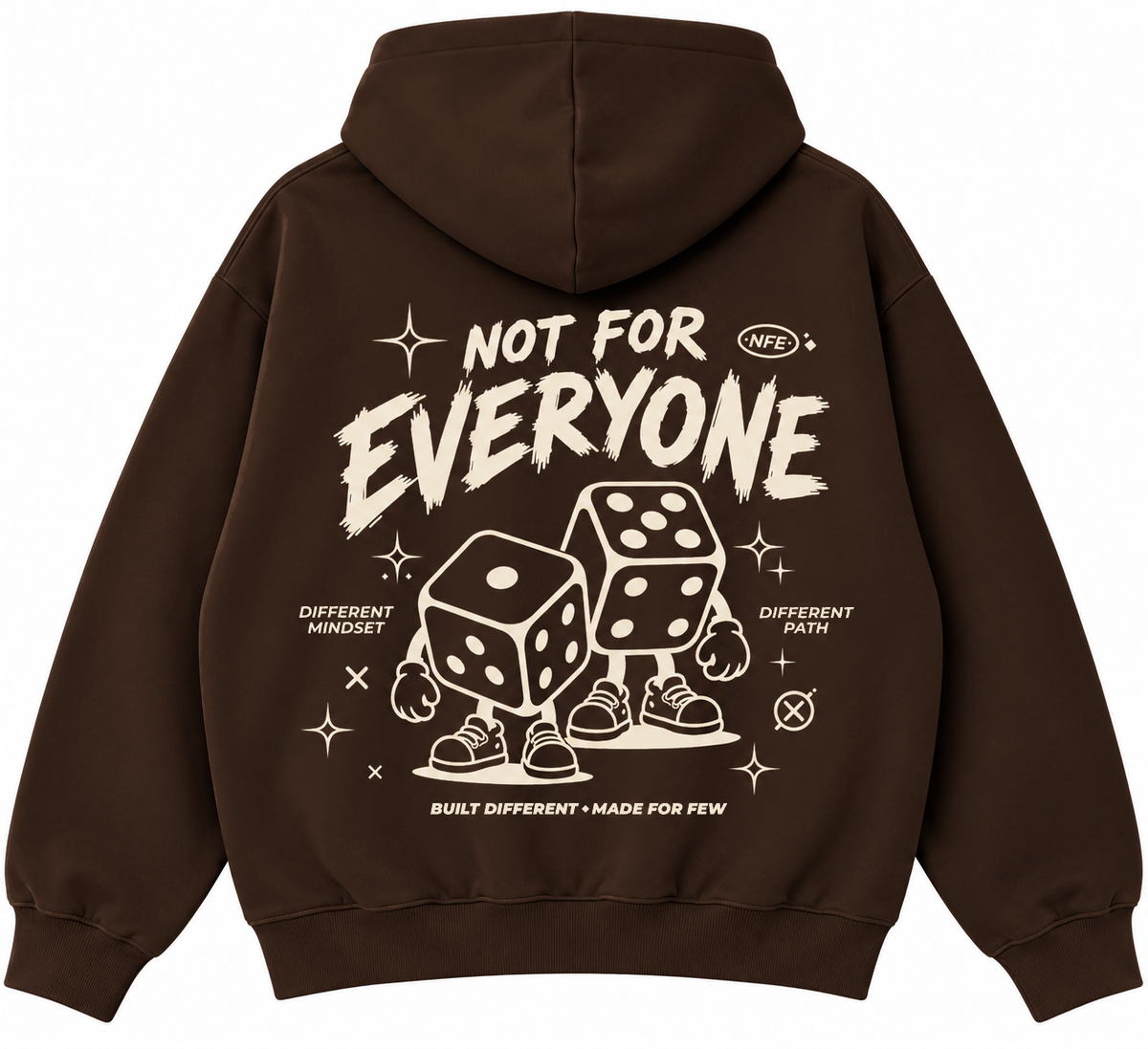 Against The Odds oversized brown graphic hoodie by The OuterSelf