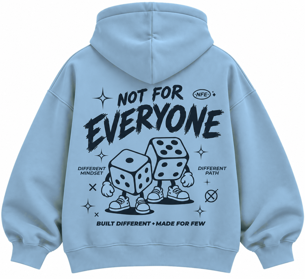 Against The Odds oversized light blue graphic hoodie by The OuterSelf