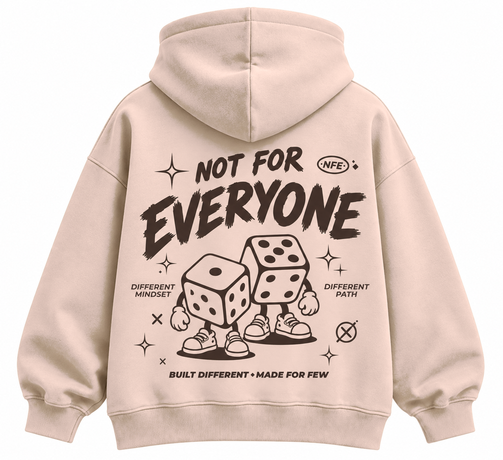 Against The Odds oversized blush beige graphic hoodie by The OuterSelf