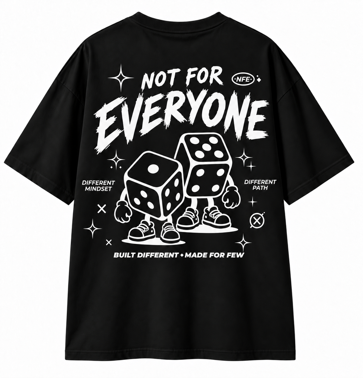 Against The Odds oversized black graphic t-shirt by The OuterSelf