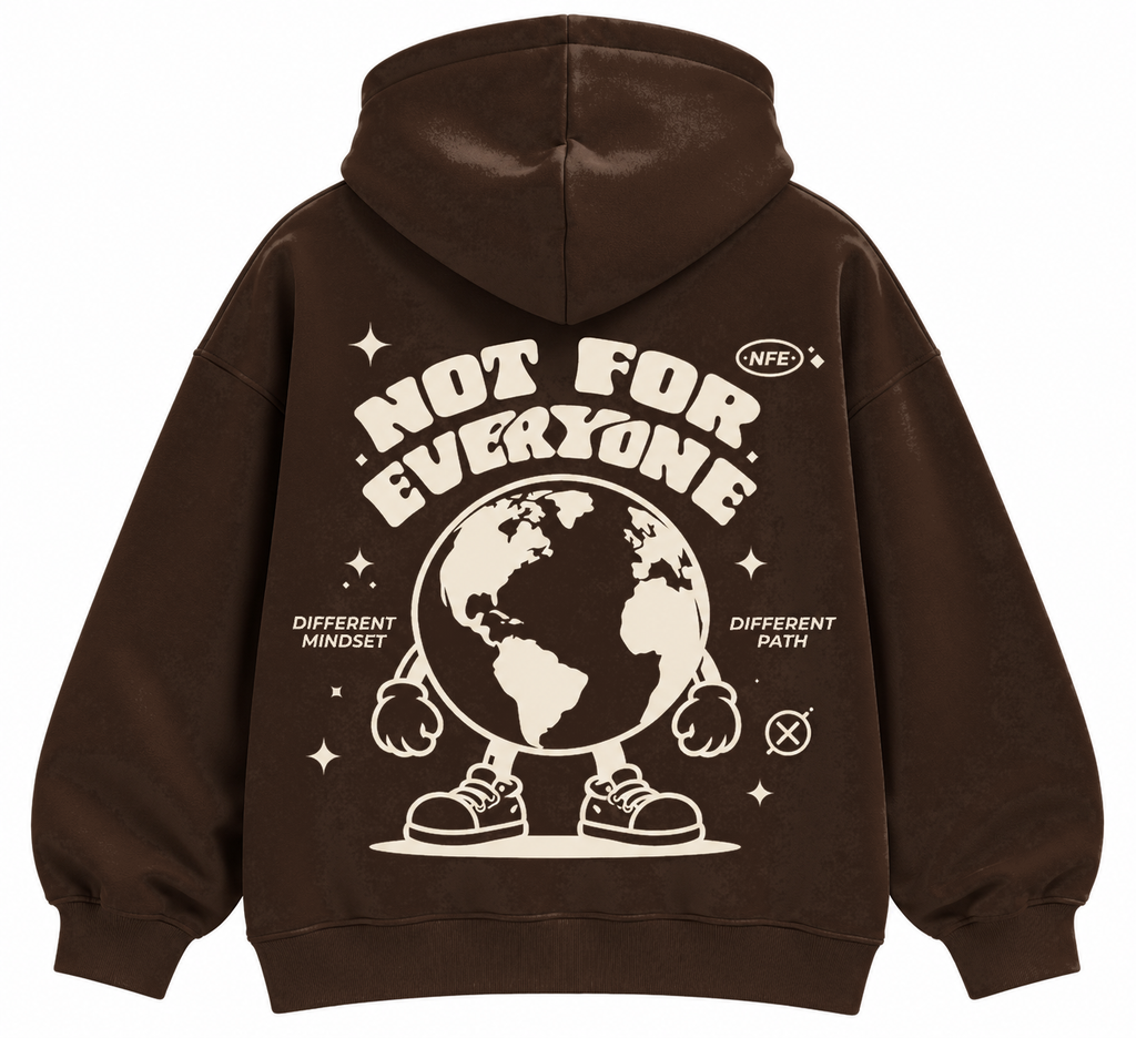 Outside The World oversized brown graphic hoodie by The OuterSelf