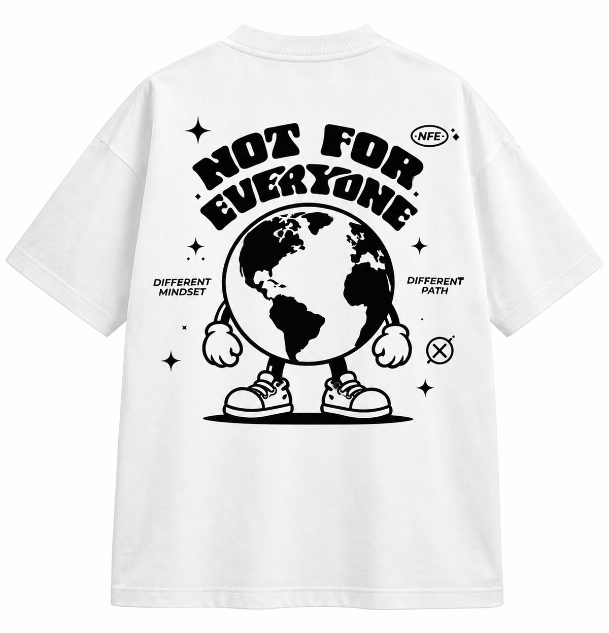 Outside The World oversized white graphic t-shirt by The OuterSelf